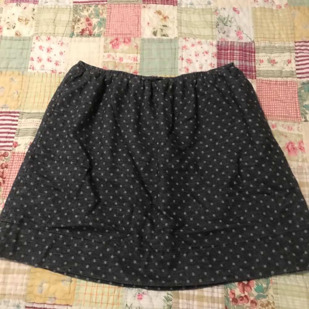 Women's Gray Polka Dot Skirt